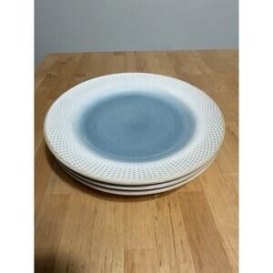 Laurie Gates Monterey Dinner Plates Stoneware Blue Wave 9” (set Of 3)